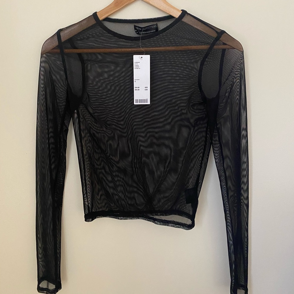 NWT UO mesh long sleeve shirt